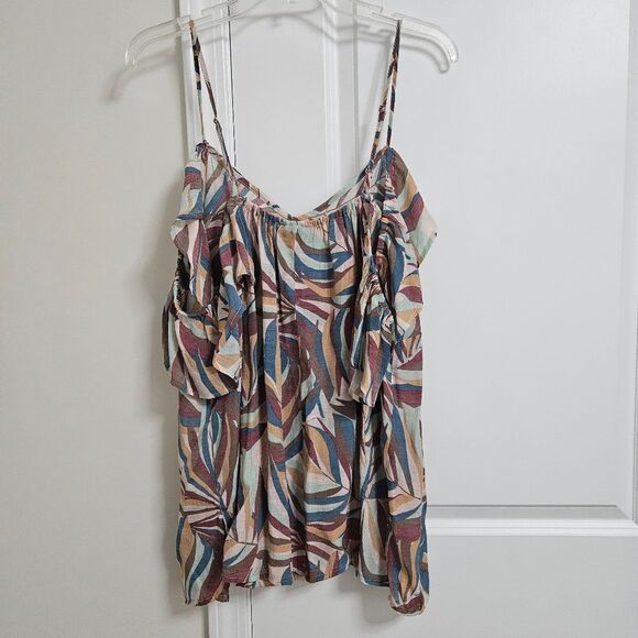 Lane Bryant Bohemian Cold Shoulder Top Women's 18 Multicolor Blouse VGUC - Picture 9 of 10